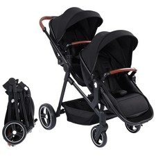 Double Track Tandem Stroller Foldable Bassinet Pram for Infant and Toddler Strollers and Prams price