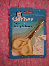 Vintage 1994 Gerber Baby Safety Scissors  #05159.  NOS.  NEW Sealed Baby Scissors price