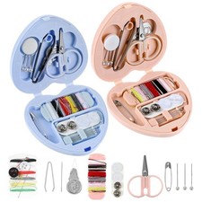 2 Pack Mini Travel Sewing Kit, Heart Shaped Portable Travel Sewing Kit, DIY S... Baby Scissors price