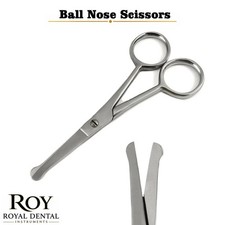 Grooming Ball Ear Hair Nose Mustache Beard Scissors Baby Shears Rounded Tip Baby Scissors price