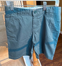 Cat & Jack Boys Blue Solid Chino Shorts Size 10 Pockets Flat Front Boys' Shorts price