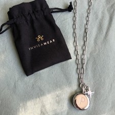 INVISAWEAR Smart Jewelry Personal Safety Device - Silver P Initial Necklace Smart Necklace price