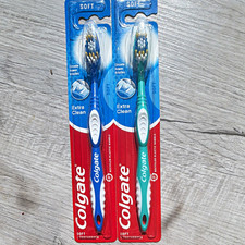Colgate Extra Clean Regular Toothbrush 2-Pack Soft Bristles Blue/Green Toothbrushes price