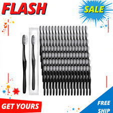 NEW 1000 Pcs Disposable Toothbrushes Bulk Individually Wrapped Soft Bristle Trav Toothbrushes price