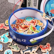 Wooden Montessori Magnetic Fishing Game Early Educational Toy Parent Child Play Educational Toy price