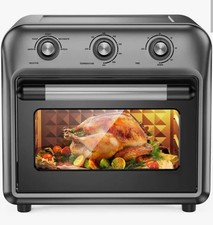 19 Qt Air Fryer Oven 1500W Black Convection Timer 6 Settings Removable Basket Built-in Fryers price