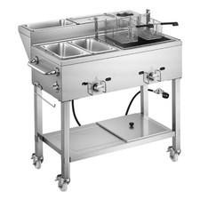 Uimoso Outdoor Propane Deep Fryer with Dual Warming Pans for Chicken & Fries Built-in Fryers price
