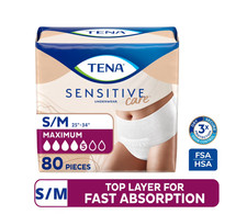Incontinence Underwear S/M 80 Count Sensitive Care Maximum Protection Adult Diapers and Care price