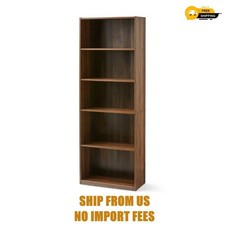 Mainstays 5-Shelf Bookcase with Adjustable Shelves, Canyon Walnut Office Shelf Unit price