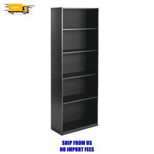 Mainstays 5-Shelf Bookcase with Adjustable Shelves, True Black Oak Office Shelf Unit price