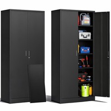 Locking Storage Cabinet with Adjustable Shelve, 71 in Tall Metal Storage Cabinet Office Shelf Unit price