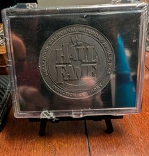WWE WWF 2005 HALL OF FAME INDUCTION MEDALLION! SEALED W/ STAND HOGAN RODDY PIPER Hall Stand price