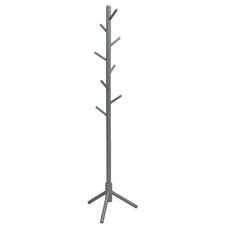 Wooden Coat Rack Stand Hall Tree Entryway Organizer 2 Heights w/ 8 Hooks Grey Hall Stand price