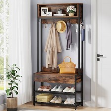 3-in-1 Entryway Hall Tree with Drawer, Vintage Industrial Coat Rack for Hallway Hall Stand price