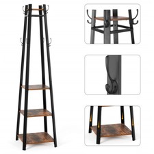Hall Tree Entryway Tower Coat Rack Stand with Storage Shelf  8 Hook Clothes Rail Hall Stand price