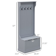 Coat Rack Hall Tree Roomy Storage Bench with Hinged Top for Sitting Gray Hall Stand price