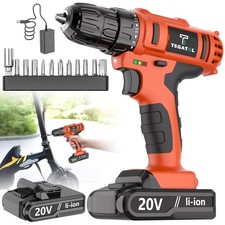Orange cordless drill, equipped with a fast charger and battery Drills price