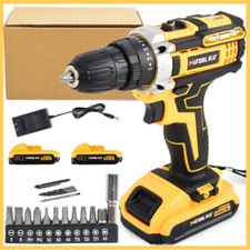 Cordless Brushless Impact Driver Hammer Drill Combo Kit with 2 Battery & Charger Drills price