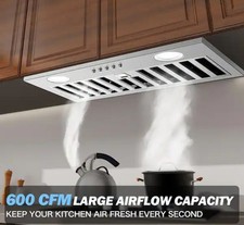 Range Hood 20 Inch 600 CFM Stainless Steel Ultra-Quiet Built-in Kitchen Exhaust Built-in Range Hoods price