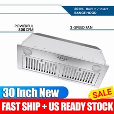Built-In Range Hood 30inch Kitchen Insert Cooking Vent 800CFM w/LEDs 3-Speed New Built-in Range Hoods price