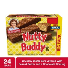 Peanut Butter Wafer Bars Chocolate Coated Crispy Snack Cakes 24 Count FamilyPack Chocolate and Wafer price