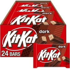 Kit Kat Dark Chocolate Crisp Wafers, Full Size Candy Bars, 1.5-Ounce (24 Count) Chocolate and Wafer price
