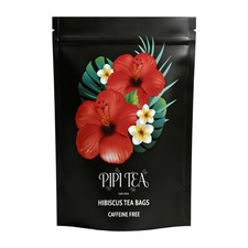 PiPi Tea Organic Hibiscus Tea Bags – Caffeine Free Herbal Tea Rich in Antioxi... Tea price