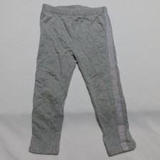 : Gap Toddler Girls Gray Leggings with Silver Side Stripe Size 3 Years Girls' Leggings price
