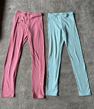 Old Navy Girls XL 14/16 Leggings 2-Pack Pink Star & Blue Speckle Stretch Girls' Leggings price