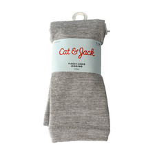 Cat & Jack Girls Fleece Lined Footless Leggings Gray, Size 7-10, 1 Pair, NEW Girls' Leggings price