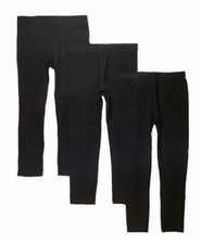 Studio 3 Girls Three-Pack Black Leggings Size 4 5/6 6X 7/8 10/12 14/16 Girls' Leggings price