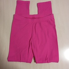 Cat & Jack Girls Pink Solid Knit Ankle Leggings M (8) Cotton Stretch Waist Girls' Leggings price