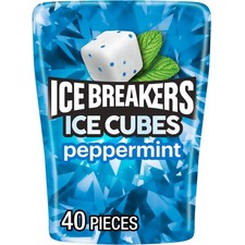 Ice Breakers Ice Cubes Peppermint Flavored Sugar Free Chewing Gum, Bottle 3.24oz Granulated and Cube Sugar price