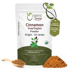 Organic Way True Ceylon Cinnamon Powder - Organic, Kosher & USDA Certified Spices price