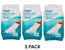 Equate Epsom Salt, Magnesium Sulfate, 128 oz (8lb), Unscented PACK OF 3 Salt price