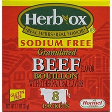 Herb-Ox Bouillon Packets Beef Instant Broth & Seasoning Sodium Free, 1.1 Ounce Instant Soup and Bouillon price