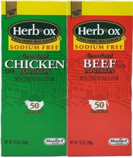 Sodium Free Bouillon Bundle,`beef And Chicken, 100 Total Packets Instant Soup and Bouillon price