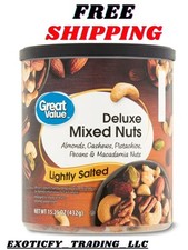 Great Value Lightly Salted, Deluxe Mixed Nuts, 15.25 oz New Nuts price