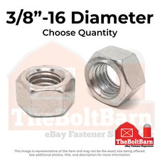 3/8"-16 Stainless Steel Finished Hex Nuts (Choose Qty) Nuts price