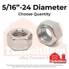5/16"-24 Stainless Steel Finished Hex Nuts (Choose Qty) Nuts price