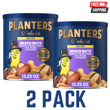 Planters Mixed Nuts, Lightly Salted Deluxe Mixed Nuts, 15.25 Ounce, 2 Pack Nuts price