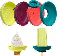 4 Pieces Ice Cream Creative Anti-Drip Popsicle Holder For Kids, Dishwasher Safe Ice Cream price
