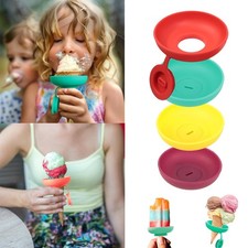 4-Piece Kids’ Ice Cream Anti-Drip Holders – Creative Popsicle & Cone Catchers Ice Cream price