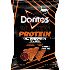 Doritos Protein Sweet & Tangy BBQ Tortilla Chips Bag, 7 oz Chips price