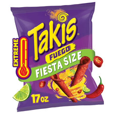 Takis Fuego 17 oz Fiesta Size Bag, Hot Chili Pepper & Lime Rolled Tortilla Chips Chips price