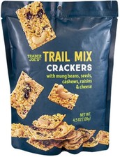 Trader Joe's Trail Mix Crackers 4.5 oz Each Pack with Mung Beans Seeds Limited Crackers and Cookies price