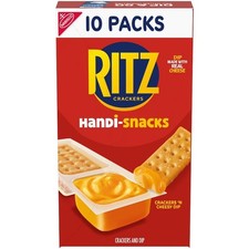 Cheesy Dip and Crackers Snack Packs, 10 Individual Servings Crackers and Cookies price