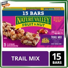 Nature Valley Chewy Fruit and Nut Granola Bars, Trail Mix, 15 Count, 18 oz Granola and Bars price