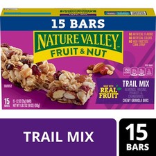 Nature Valley Chewy Fruit and Nut Granola Bars, Trail Mix, 15 Count, 18 oz... Granola and Bars price