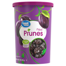 Great Value Unsweetened Pitted Prunes Canister, 16 oz Dried Fruit price